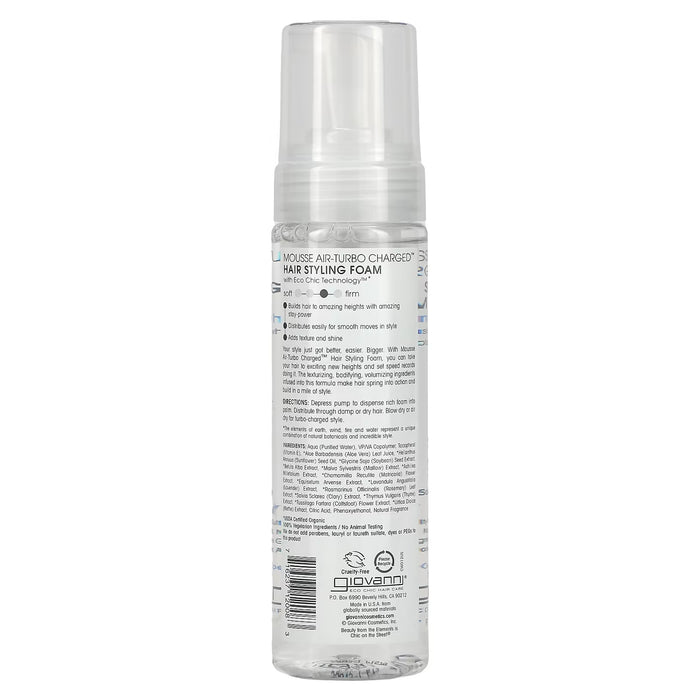 Giovanni Eco Chic Hair Styling Foam Mousse, 7 Oz.