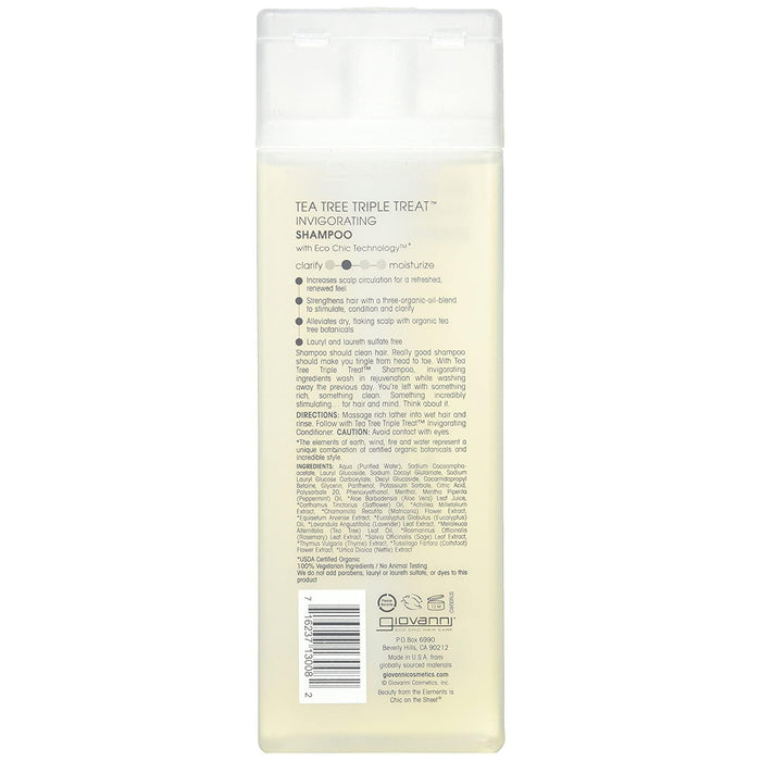Giovanni Eco Chic Tea Tree Triple Treat Shampoo, 8.5 Oz.