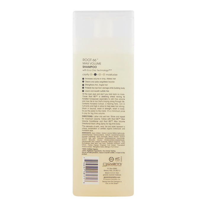 Giovanni Eco Chic Root 66 Max Volume Shampoo, 8.5 Oz.