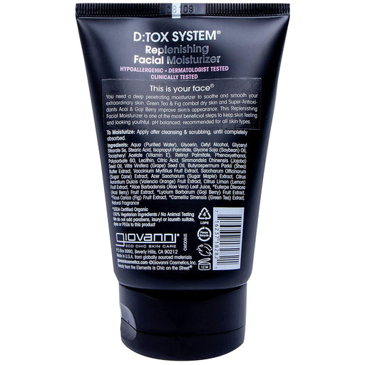 Giovanni D Tox System Replenishing Facial Moisturizer, 4 Oz.
