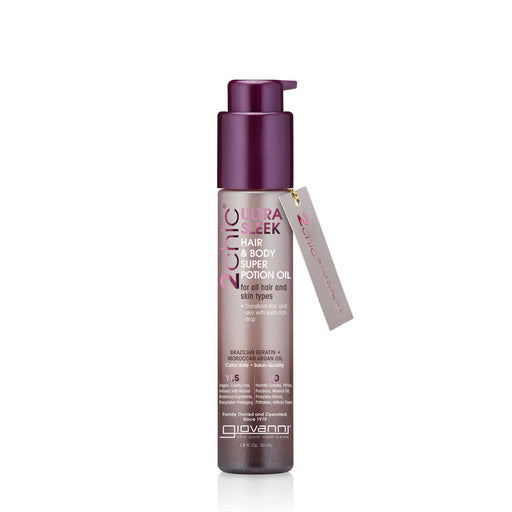 Giovanni 2Chic Sleek Super Protion Oil Keratin Argan Oil, 1.8 Oz.