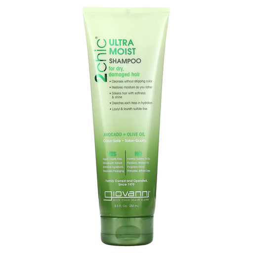 Giovanni 2Chic Moist Shampoo Avocado Olive Oil, 8.5 Oz.