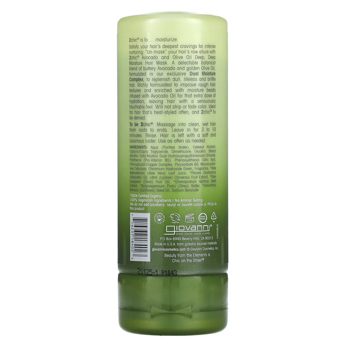 Giovanni 2Chic Moist Hair Mask Avocado Olive Oil, 5 Oz.