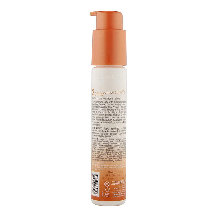 Giovanni 2Chic Volume Super Hair Volumizing Booster Tangerine Papaya, 1.8 Oz.