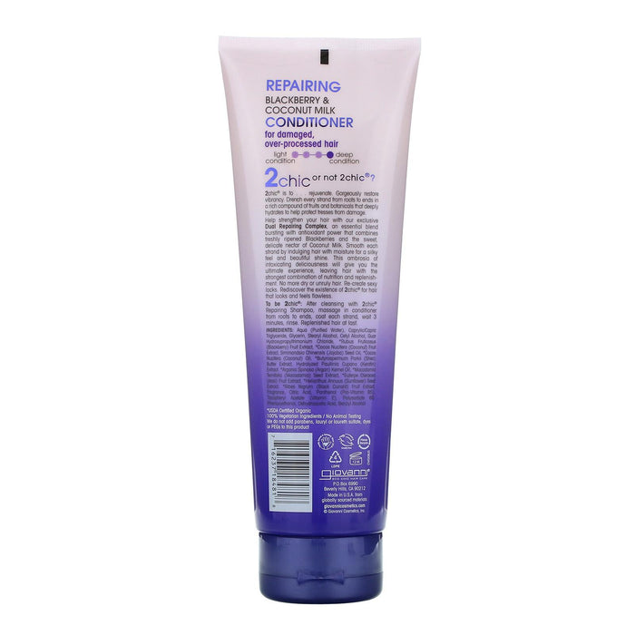 Giovanni 2Chic Repairing Conditioner Blackberry Coco Milk, 8.5 Oz.