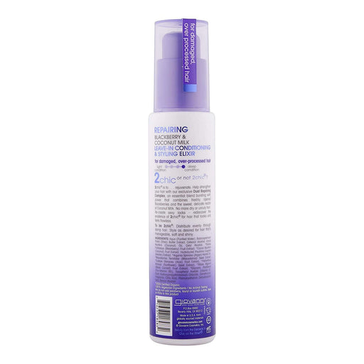 Giovanni 2Chic Repairing Leave In Conditioning Elixir Blackberry Coco Milk, 4 Oz.