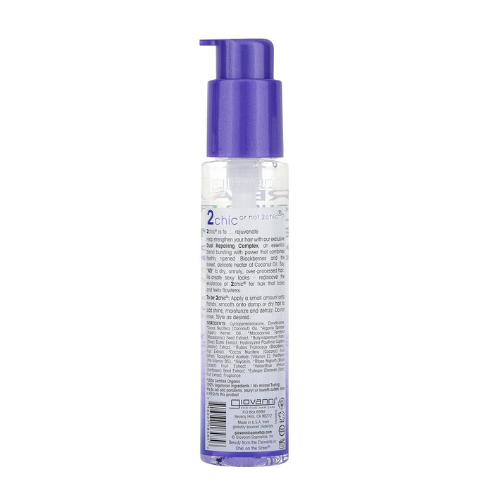 Giovanni 2Chic Repairing Hair Oil Serum Blackberry Coco Milk, 2.75 Oz.