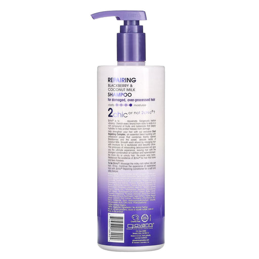 Giovanni 2Chic Repairing Shampoo Blackberry And Coconut Milk, 24 Oz.