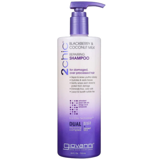 Giovanni 2Chic Repairing Shampoo Blackberry And Coconut Milk, 24 Oz.