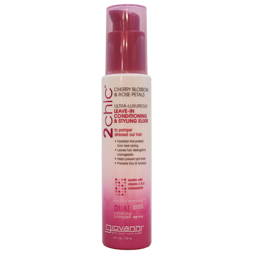 Giovanni 2Chic Luxurious Leave In Conditioning Cherry Rose, 4 Oz.