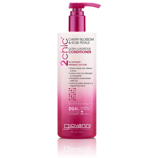 Giovanni Hair Care Products 2Chic Conditioner Cherry Blossom And Rose Petals, 24 Oz