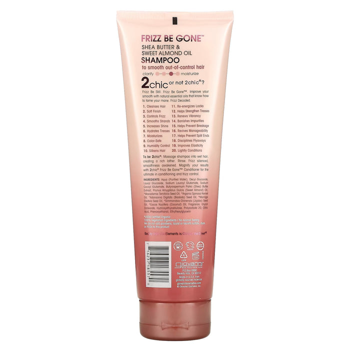 Giovanni 2Chic Frizz Be Gone Shampoo Shea Butter Almond, 8.5 Oz.