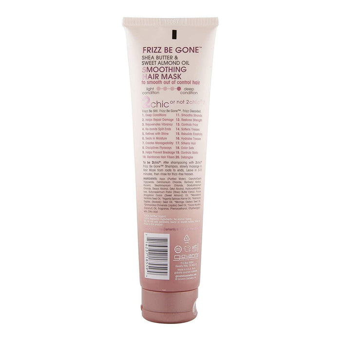 Giovanni 2Chic Frizz Be Gone Smoothing Mask Shea Butter Almond, 5.1 Oz.