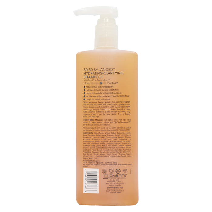 Giovanni 5050 Balanced Hydrating Clarifying Shampoo, 24 Oz