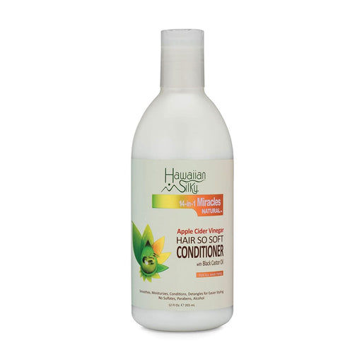 Hawaiian Silky 14 In 1 Miracles Natural Apple Cider Vinegar Hair So Soft Conditioner 12 Oz.