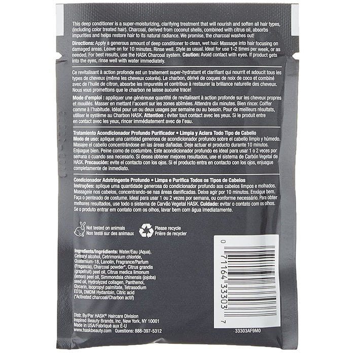 Hask Charcoal With Citrus Oil Purifying Deep Conditioner Packet 1.75 Oz.