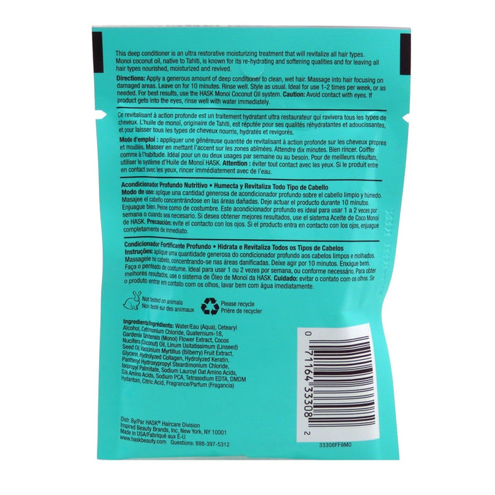 Hask Monoi Coconut Oil Nourishing Deep Conditioner, 1.75 Oz.