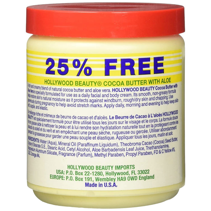 Hollywood Beauty Cocoa Butter Skin Creme With Aloe Vera 20 Oz