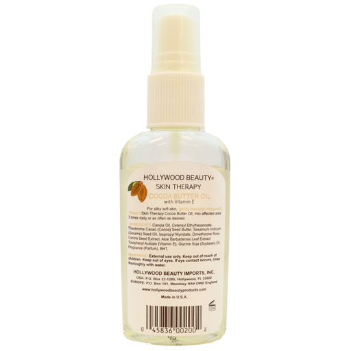 Hollywood Beauty Skin Therapy Cocoa Butter Oil 2 Oz.