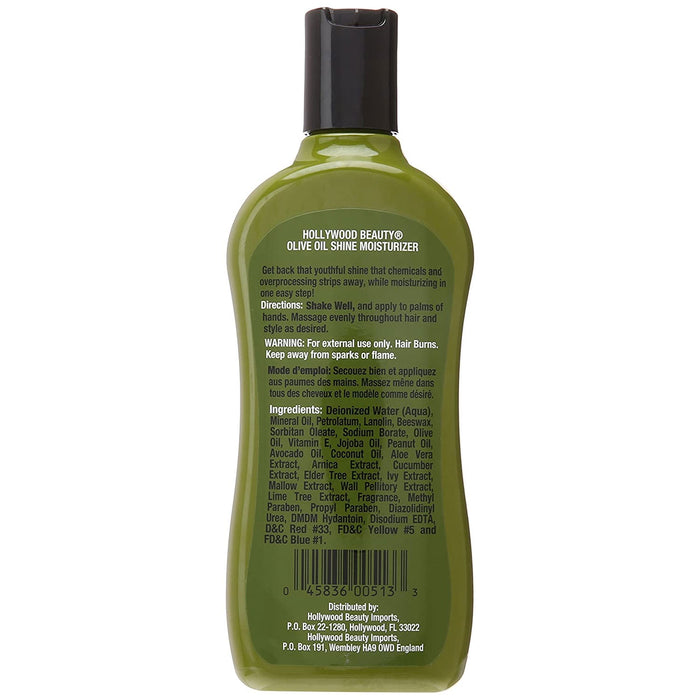 Hollywood Beauty Olive Oil Shine Moisturizer, 12 Oz.