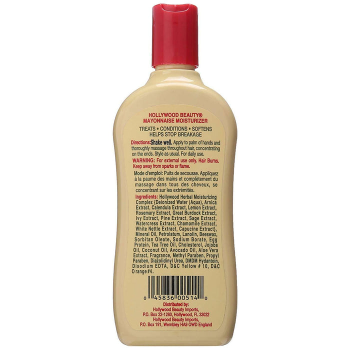 Hollywood Beauty Mayonnaise Moisturizing Creme Oil 12 Oz