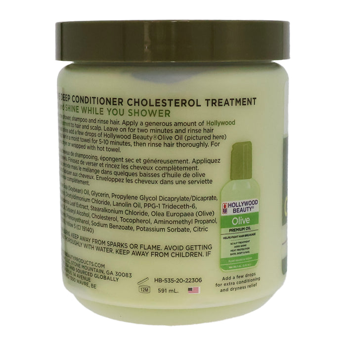 Hollywood Beauty Olive Deep Conditioner Cholesterol Treatment, 20 Oz.