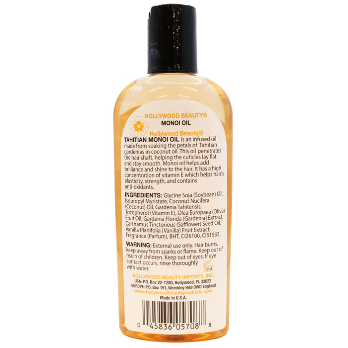 Hollywood Beauty Monoi Hair Oil 8 Oz.