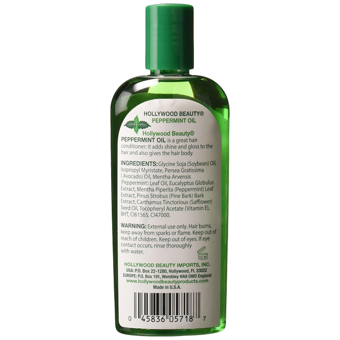 Hollywood Beauty Peppermint Hair Oil, 8 Oz.