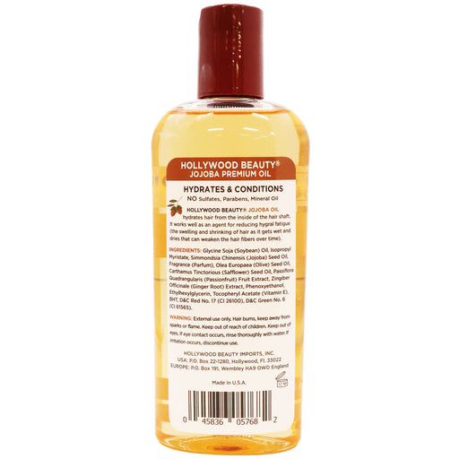 Hollywood Beauty Jojoba Hair Oil 8 Oz.