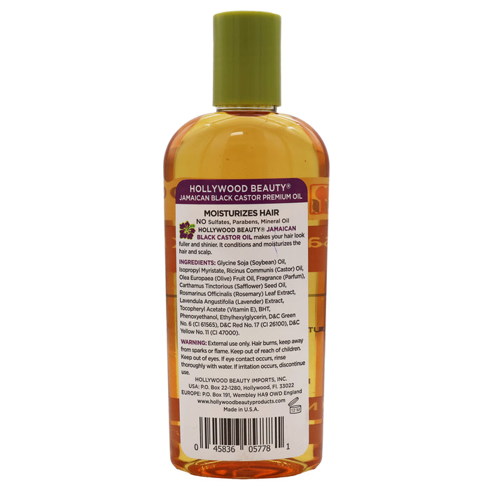 Hollywood Beauty Jamaican Black Castor Oil, 8 Oz.