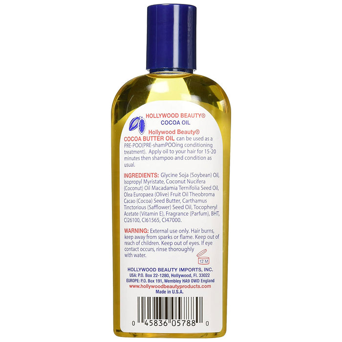 Hollywood Beauty Cocoa Butter Oil 8 Oz