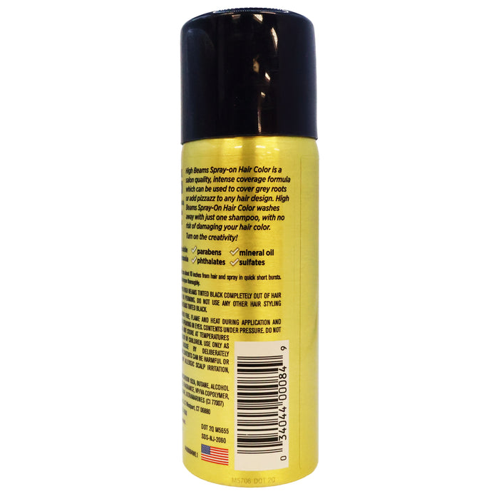 High Beams Tinted Black Temporary Spray On Hair Colors 34 Black Indigo 2.7 Oz.