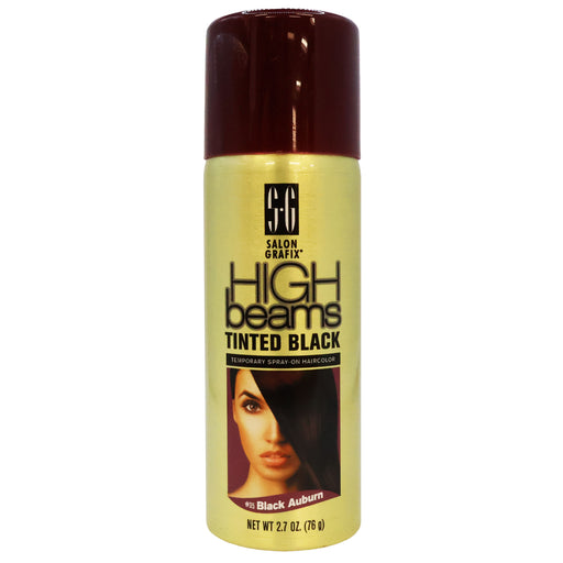 High Beams Tinted Black Temporary Spray-On Hair Colors 35 Black Auburn, 2.7 Oz.