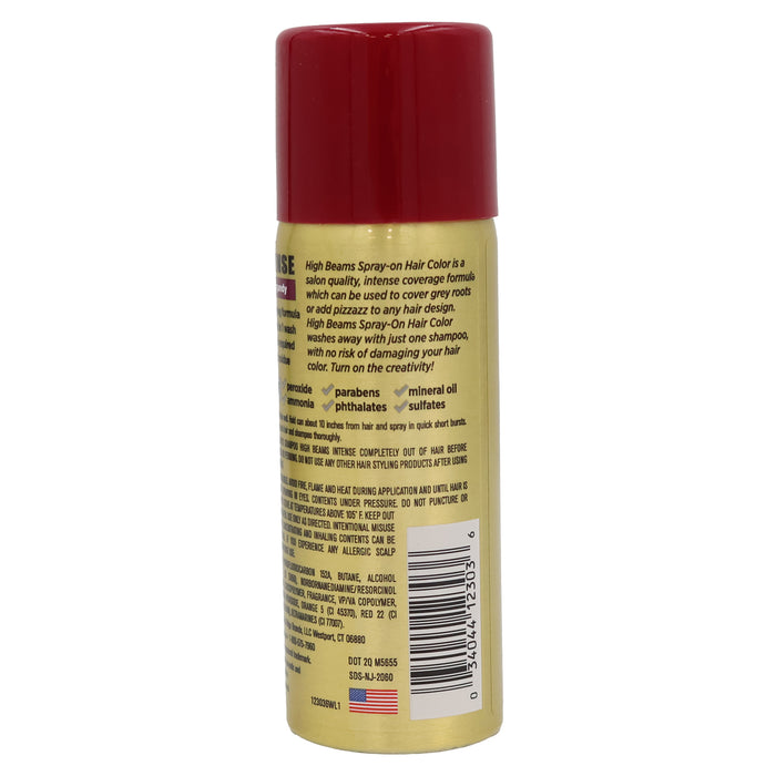 High Beams Intense Temporary Spray On Hair Color, Burgundy, 2.7 Oz.
