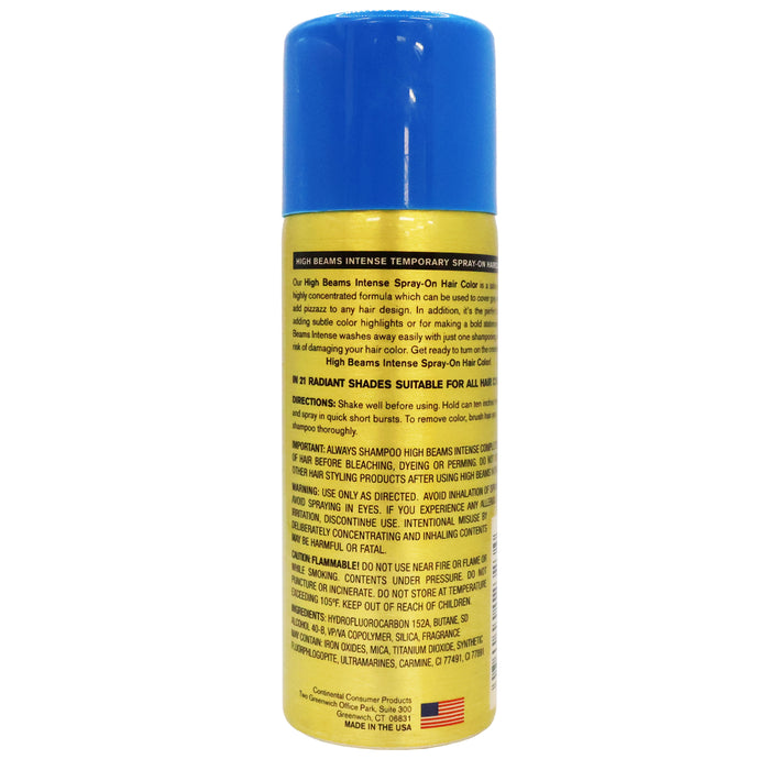 High Beams Intense Temporary Spray On Hair Colors 23 Head Bangin Blue 2.7 Oz.
