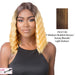 Synthetic Hd Lace Crimped Hair 2,Streaked blend of medium brown, strawberry blonde, and light auburn