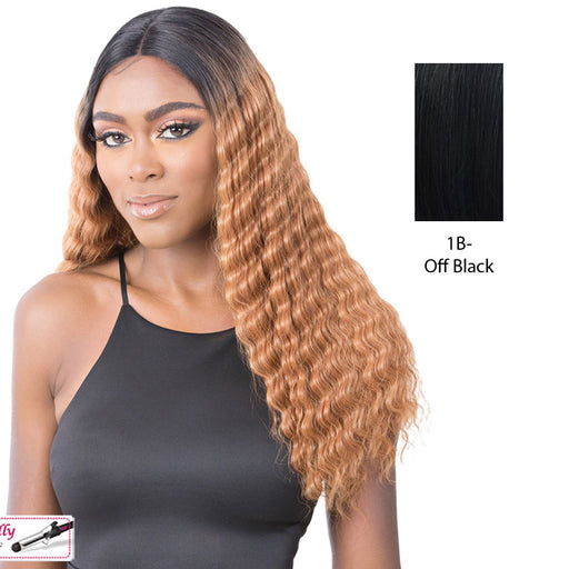 Synthetic Hd Lace Crimped Hair 3,Off black