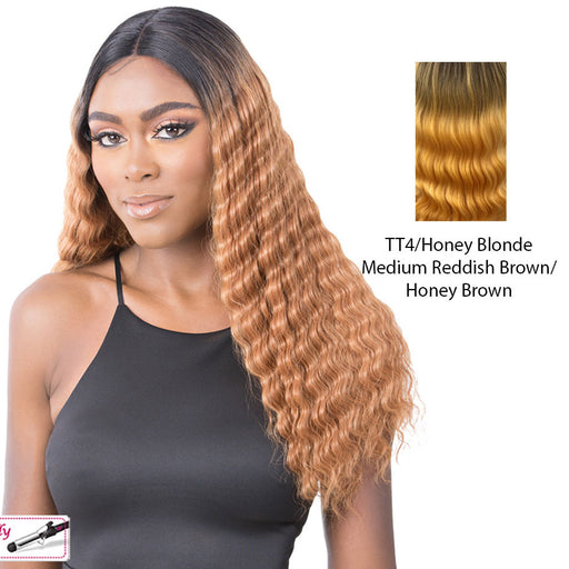 Synthetic Hd Lace Crimped Hair 3,TT4/HONEY BLONDE