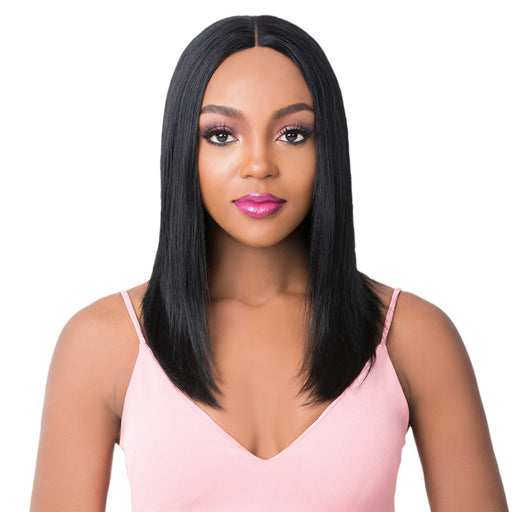 Brazilian Human Hair Swiss Lace Front Wig Alessia,Black