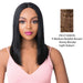 Brazilian Human Hair Swiss Lace Front Wig Alessia,Streaked blend of medium brown, strawberry blonde, and light auburn