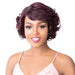 100% Natural Human Hair Swiss Lace Front Wig S Lace Anya,Dark wine