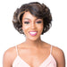 100% Natural Human Hair Swiss Lace Front Wig S Lace Anya,Off black base with light auburn highlights
