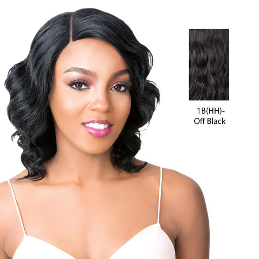 100% Brazilian Human Hair Swiss Lace Front Wig S Lace Lili,Off black