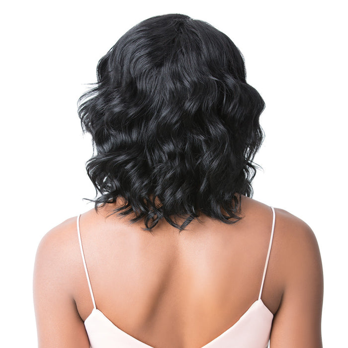 100% Brazilian Human Hair Swiss Lace Front Wig S Lace Lili,Black