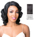 100% Brazilian Human Hair Swiss Lace Front Wig S Lace Lili,Off black base with light auburn highlights