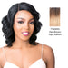 100% Brazilian Human Hair Swiss Lace Front Wig S Lace Lili,Dark brown roots with light auburn