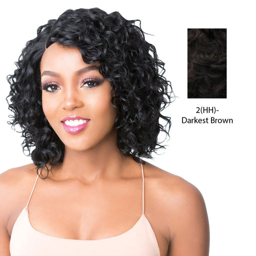 100% Brazilian Wig Swiss Human Hair Lace Front Wig S Lace Sonya,Darkest brown