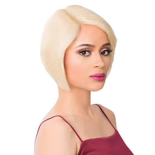 Human Hair Swiss Lace Front Wig S Lace Tasha,Platinum blonde