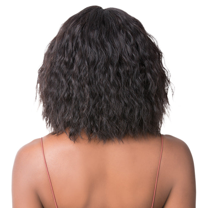 100% Brazilian Human Hair Swiss Lace Front Wig S Lace Tiana,Off black
