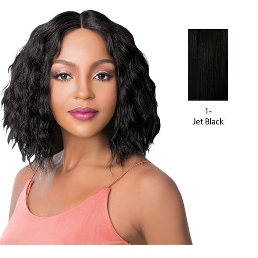 100% Brazilian Human Hair Swiss Lace Front Wig S Lace Tiana,Black